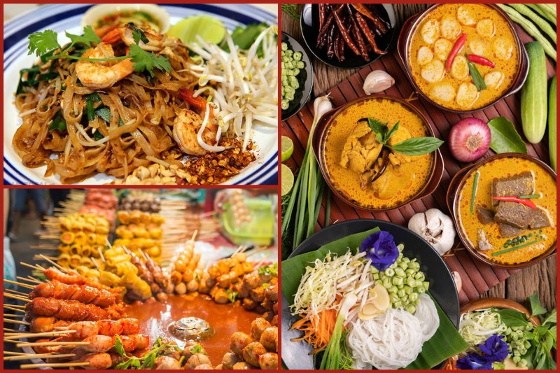Diverse cuisine in Thailand